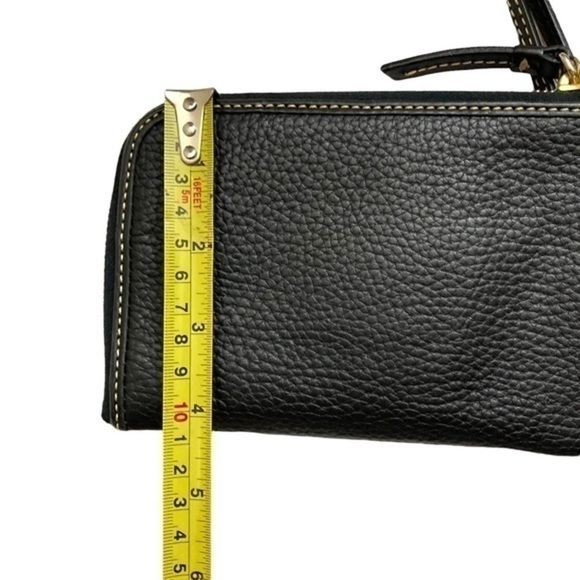 Dooney and Bourke black leather wristlet bag